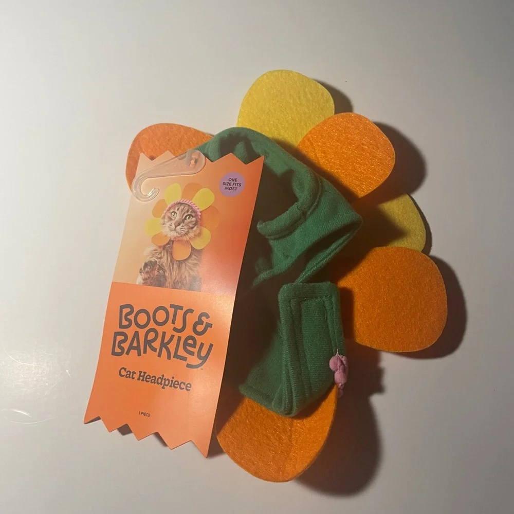 Boots & Barkley Green Cat Headpiece Flower One Size Fits Most NWT Costume Pet